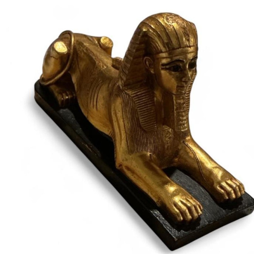Artisans Guild International Sphinx Statue Gold Egyptian Figurine